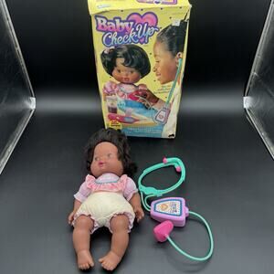 Vintage 1993 Kenner Baby Check-Up Doll Doctor Heartbeat Box & Accessories As Is